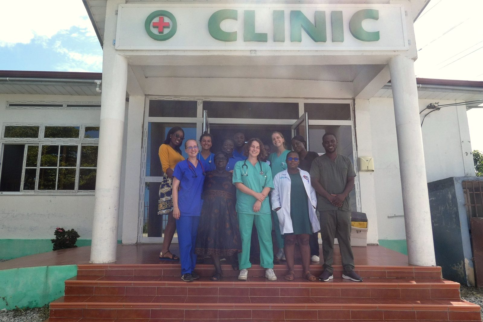 The GF Brafoyaw Medical Center building in Cape Coast, where the team and visiting students are based